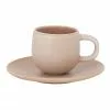 Salt&Pepper Hue Espresso Cup & Saucer 85ml/12cm Set Of 6 Toffee