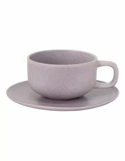 Salt&Pepper Hue Teacup & Saucer 200ml/15.5cm Set Of 6 Lilac