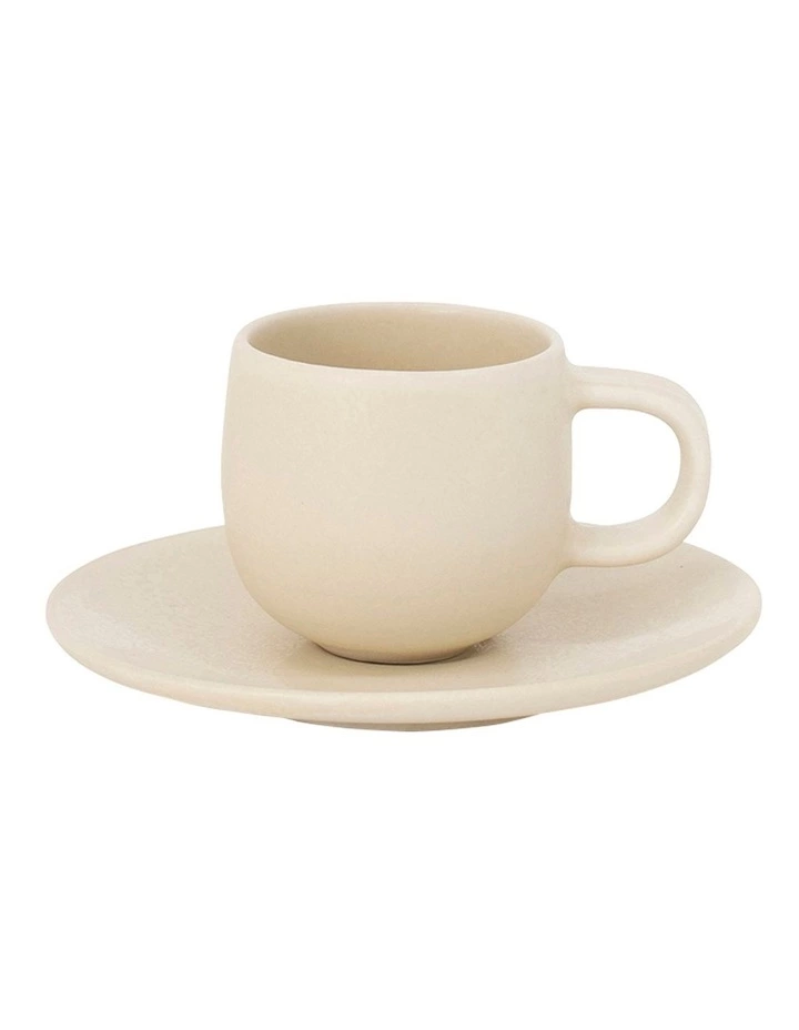 Salt&Pepper Hue Espresso Cup & Saucer Butter 85ml/12cm Of Set 6 1 Salt&Pepper Hue Espresso Cup & Saucer Butter 85ml/12cm Of Set 6