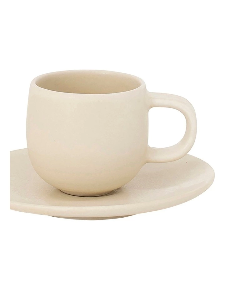 Salt&Pepper Hue Espresso Cup & Saucer Butter 85ml/12cm Of Set 6 2 Salt&Pepper Hue Espresso Cup & Saucer Butter 85ml/12cm Of Set 6 - Image 2