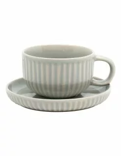 Salt&Pepper Amana Tea Cup & Saucer 240ml/14cm Cloud