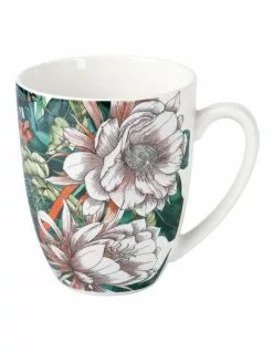 Maxwell & Williams The Blck Pen Night Garden Coupe Mug 420ML Flower