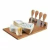 Living Today Bamboo Cheese Board And Knife Set