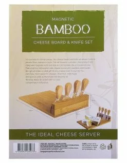 Living Today Bamboo Cheese Board And Knife Set -Dining Sales 889447690 5 720x928